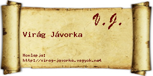 Virág Jávorka névjegykártya
